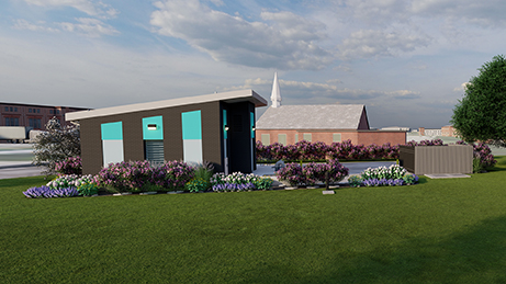Rendering of new pump station that will support new homes in the St. Paul’s Area.